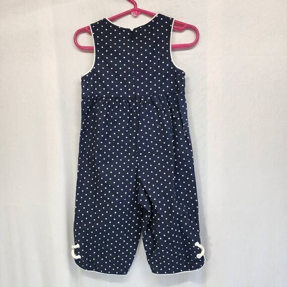 Gymboree Polka Dot Navy Romper 12-18 mos NWT - Picture 2 of 4